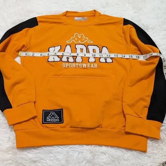 Kappa Unisex Crew Neck Orange with Black Pullover Loopknit 8Yrs Sweatshirt NWOT - Picture 6 of 8
